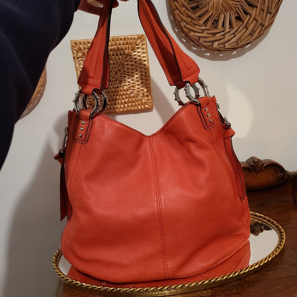 Aimee Kestenberg coral color purse